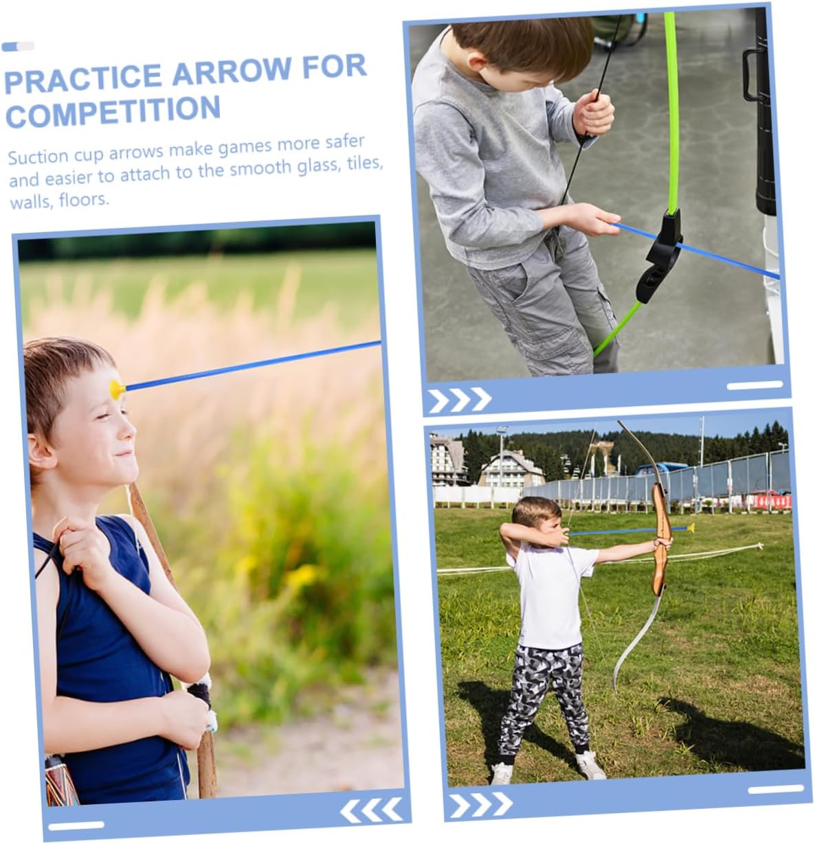 24Pcs Suction Cup Arrows Safe Reusable Practice Arrows for Lightweight Design Compatible with Bows for Archery Skill Development and Fun Target Shooting