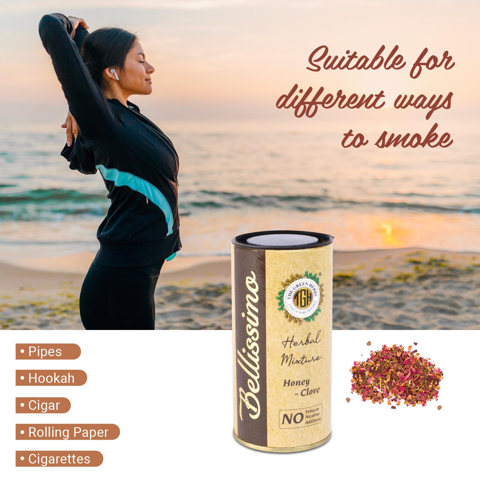 tobacco substitute amazon Amazon.com: Bellissimo Herbal Smoke Mixture, Tobacco and Nicotine-Free  Smoking Blend, Tobacco Alternatives to Quit Smoking, Regular & Honey Clove  Flavor, Roll Your Own Smoke, 2 Pack of 60gm : Health & Household