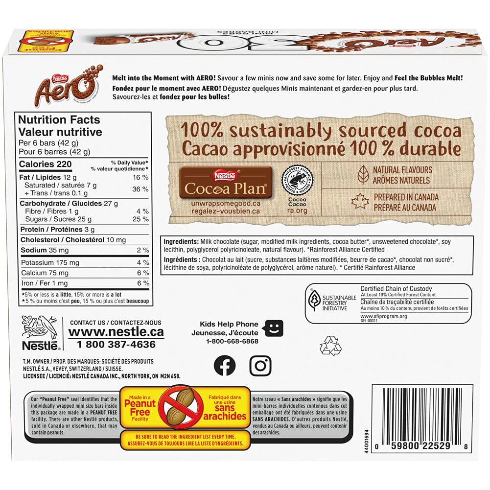 Nestle scAero Aero Halloween Version 30x7.3g Snack Size Bars - Imported From Canada