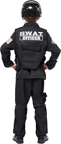 Miniatura 5 de Spooktacular Creations SWAT - Disfraz de oficial para niños, fiesta de Halloween, disfraz de truco o trato, fiestas temáticas