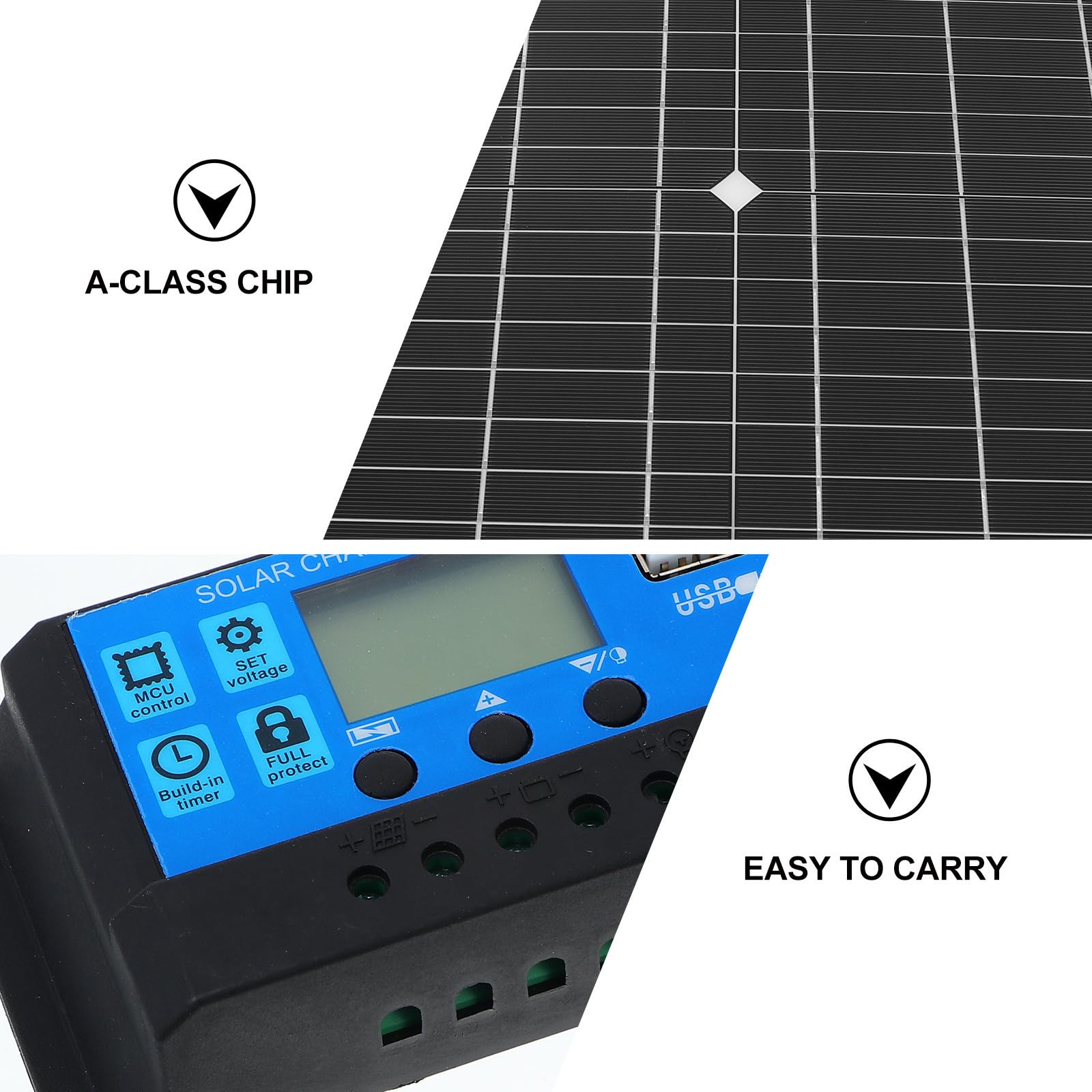 Kit Pannello Solare 300w 18v Monocristallino per Camper