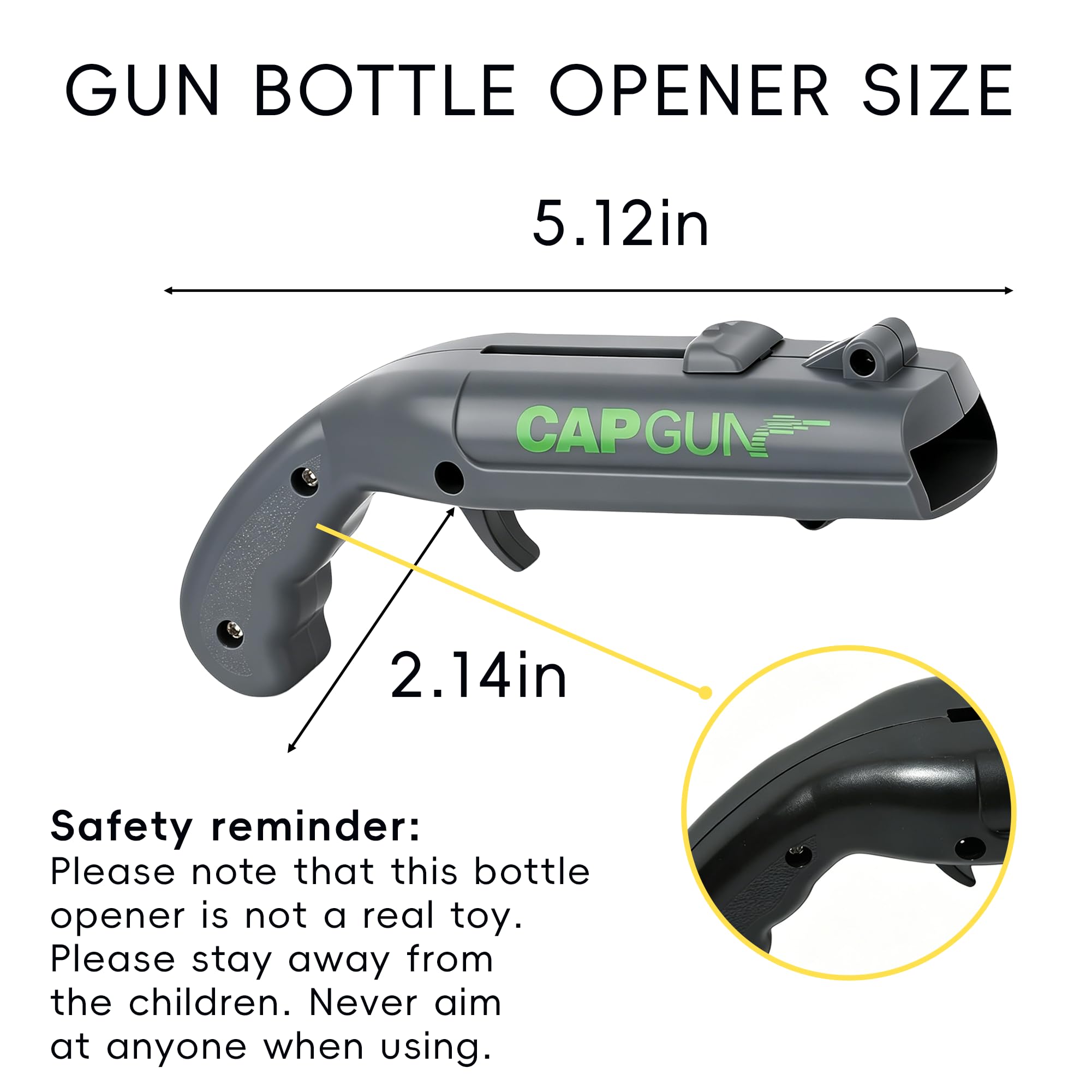 Cap Gun Bottle Opener - Launch Bottle Caps! -6