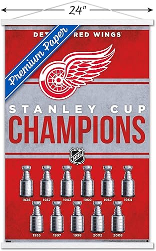 Miniatura 10 de Trends International NHL Detroit Red Wings - Póster de pared con marco magnético