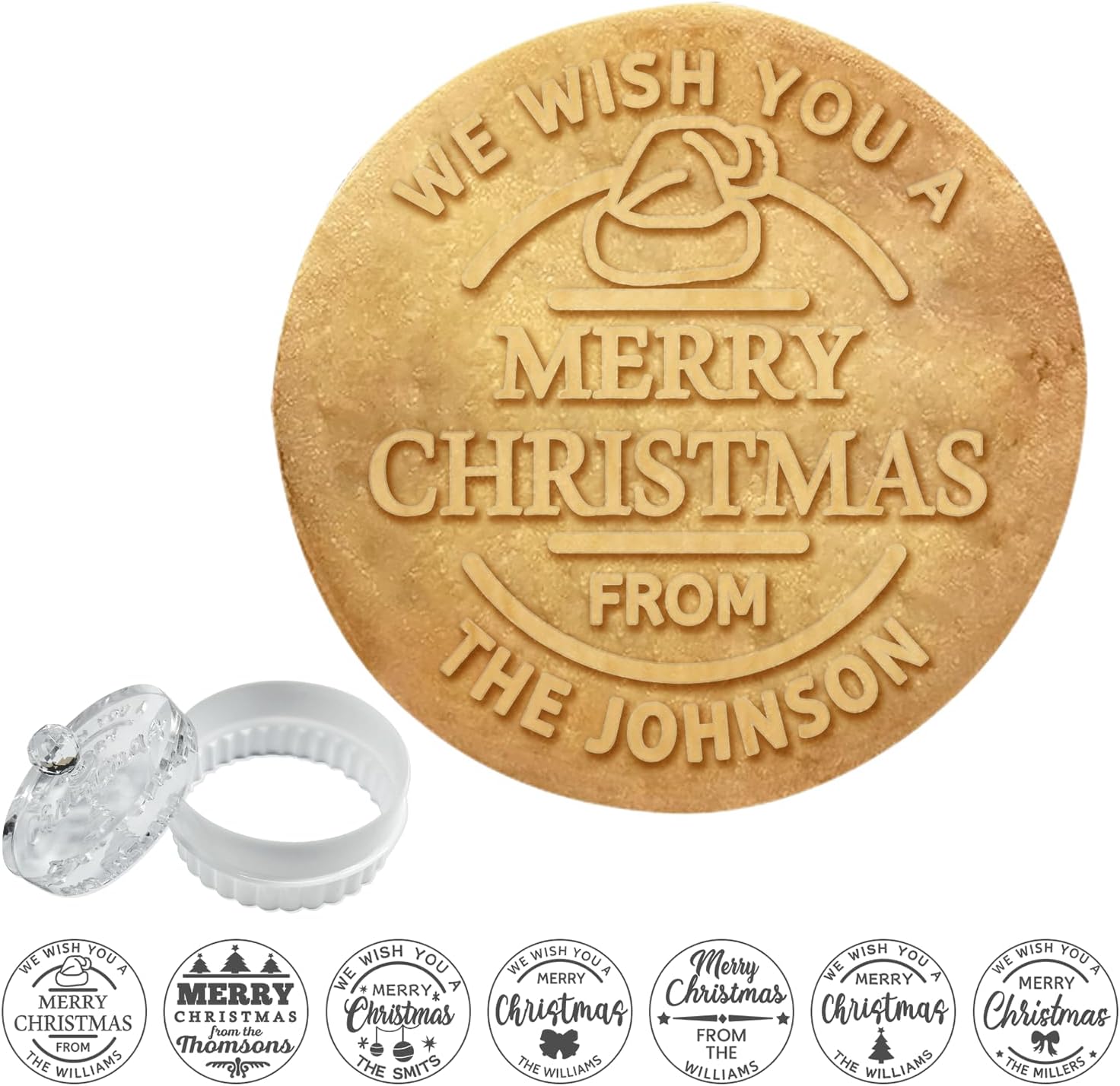 Personalized Cookie Stamp with Name Christmas Custom Cookie