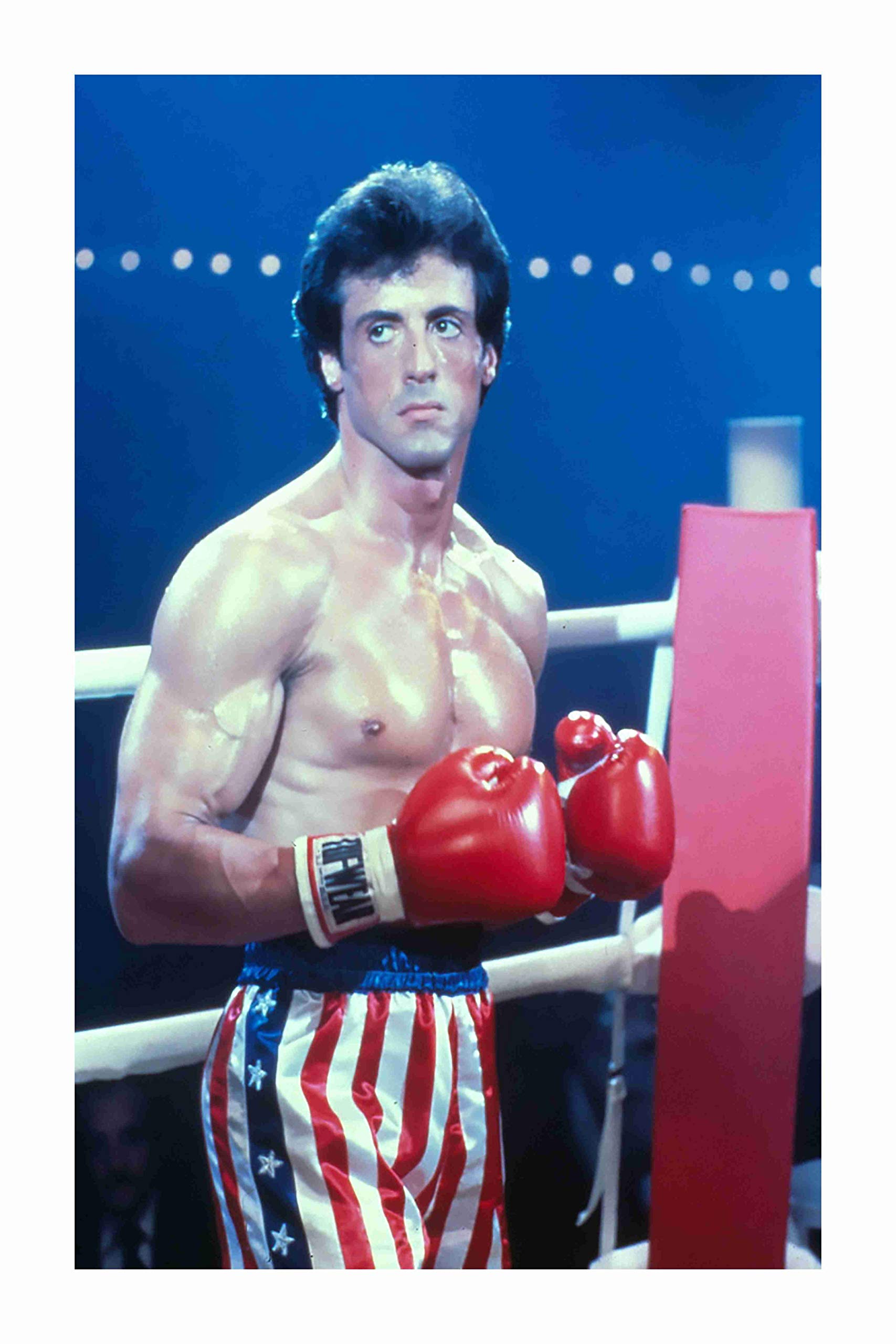 BALDAU PRINTS Sylvester Stallone Wall Poster For Room (Gloss Laminated, 12X18 Inch, 300 GSM) M1