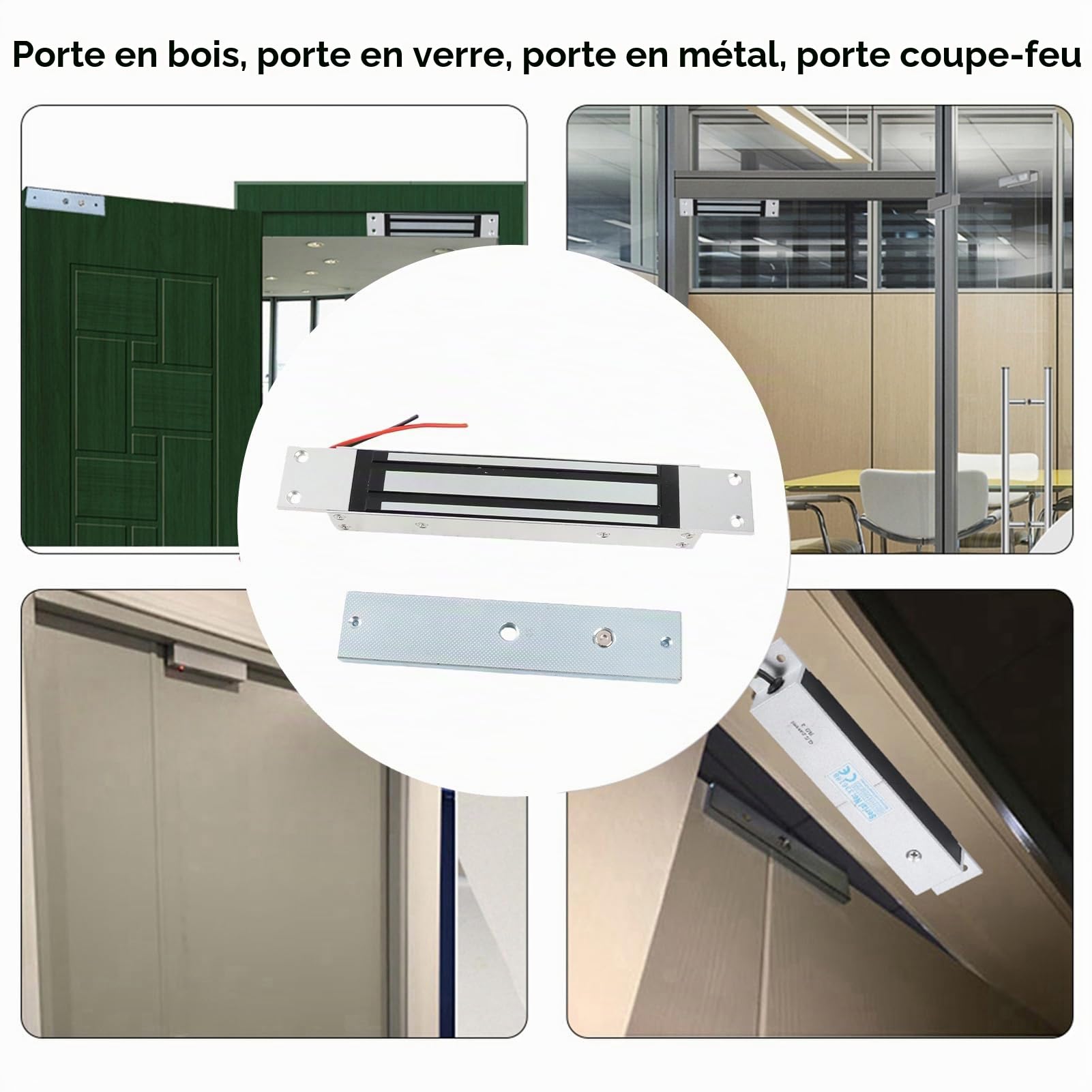 Sonew Serrure magnétique électrique,280kg / 600Lbs maintenant le mode sécurisé de NC12 de serrure d'électro-aimant de force