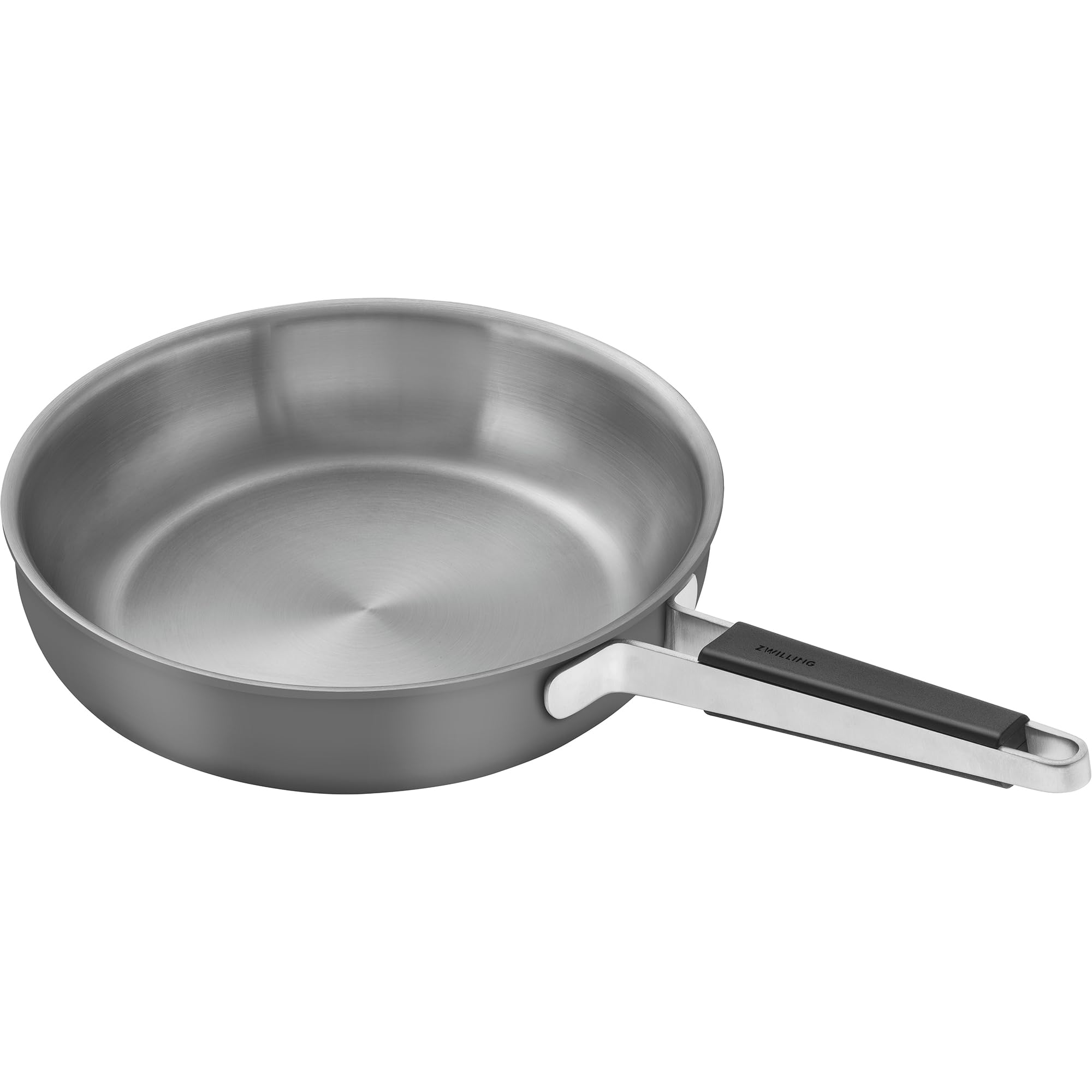 Poêle en acier inoxydable 28cm ZWILLING Pure gris induction pour cuisine saine