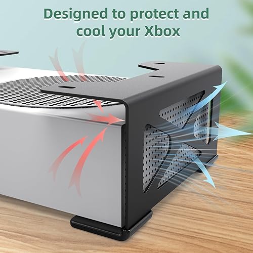 Miniatura 3 de Soporte de almacenamiento para debajo del escritorio compatible con Xbox Series S, soporte para debajo del escritorio compatible con Xbox One SX,