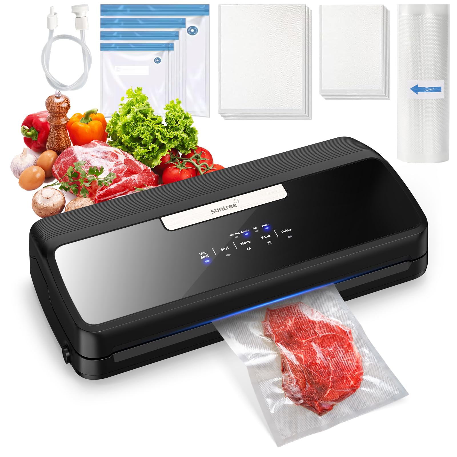 The Best Vacuum Sealer For Food - Top Picks & Buying Guide 12 Vacuum Sealer Machine, 90Kpa 7-IN-1 Vacuum Sealer for Food Dry/Moist/Gentle Mode with Build-in Cutter and Storage, Food Vacuum Sealer Machine Tempered Glass Panel with Vacuum Bags, Vaccum Hose
