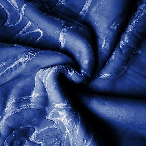 Miniatura 2 de MERRY HOME Manta de forro polar coreano tamaño King, 85 x 95 pulgadas, 9 libras, una sola capa, suave y cálida manta de visón gruesa Raschel en