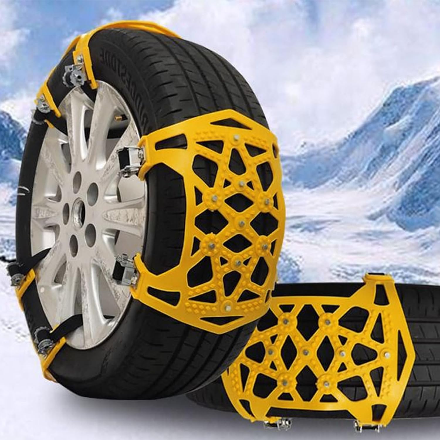 Truck用 タイヤチェーン | 6枚組 滑り止め チェーン セット - 駐車場 車両脱出 キャンプ 山道走行 旅行 寒冷地 対応