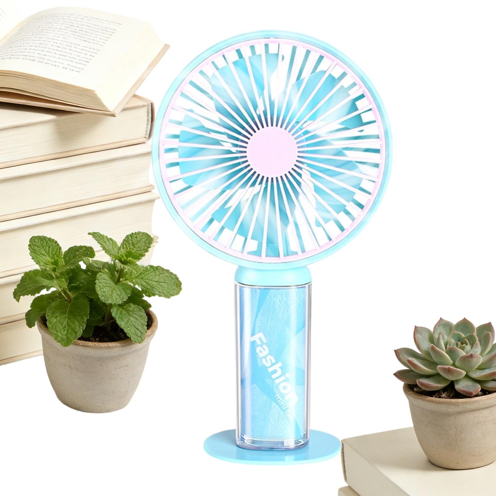 Ventilador de mano contra calor en vacaciones portátil y recargable