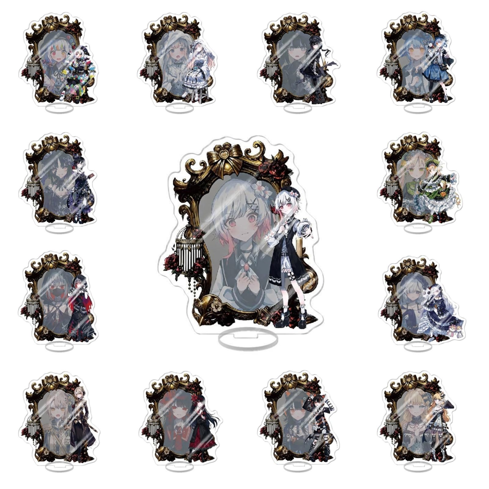 魔法少女ノ魔女裁判　アクリルスタンド13種 Amazon.co.jp: 対応魔法少女ノ魔女裁判 札を立 鏡のデザイン アクリル