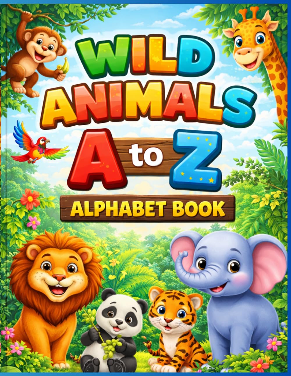 Wild Animals A to Z Alphabet Book: Fun & Easy Animal ABC Learning Book for Kids Ages 3–5 (Amazing Animals for Kids Series)