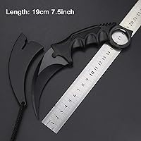 Vista 6 de Karambit Cuchillo Entrenador - Cuchillo de Práctica de Entrenamiento de Acero Inoxidable con Funda para Principiantes - Herramienta Entrenadora