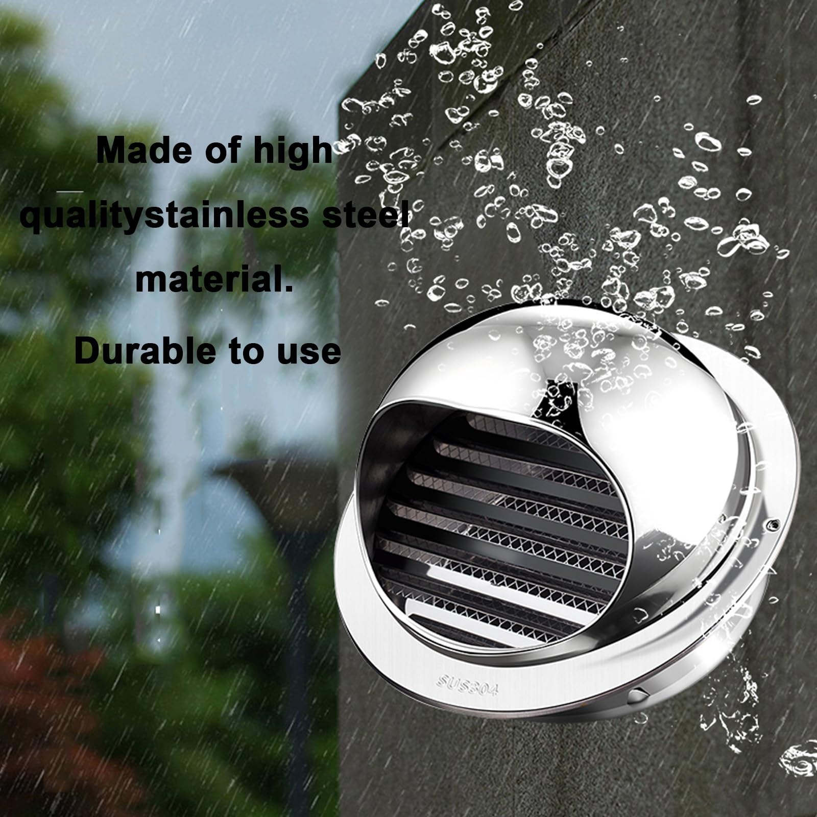 Griglia Di Ventilazione Sfera Acciaio Inox 10cm - Per Tubi Da 4 Pollici, Antipolvere E Antintrusione - Foto 6