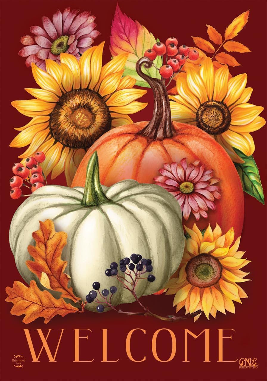 Briarwood Lane Fall Beauty Floral House Flag