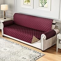 Vista 10 de Fundas de cojín impermeables para sillón reclinable, funda antideslizante para sofá de 1, 2, 3, 4 plazas, funda protectora para gatos y perros, Negro