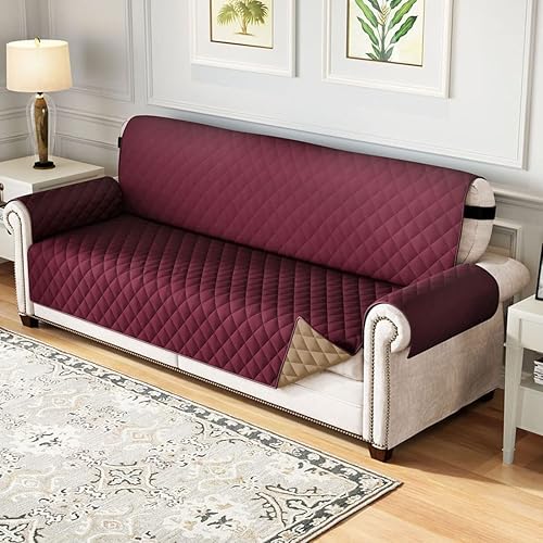 Miniatura 10 de Fundas de cojín impermeables para sillón reclinable, funda antideslizante para sofá de 1, 2, 3, 4 plazas, funda protectora para gatos y perros, Negro