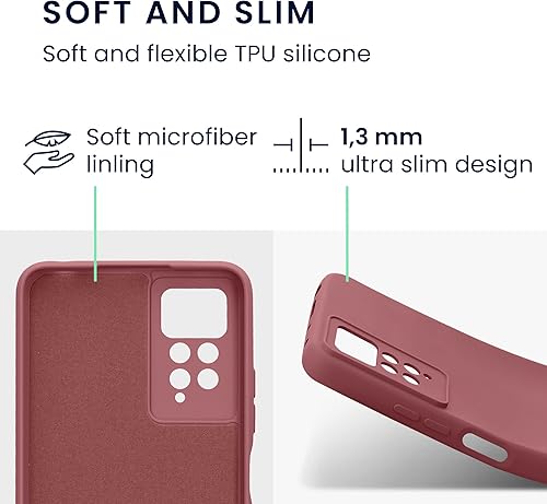 Miniatura 2 de kwmobile Funda compatible con Xiaomi Redmi Note 11 ProNote 11 Pro (5G)  Note 12 Pro (4G), funda protectora delgada de TPU con acabado mate suave,