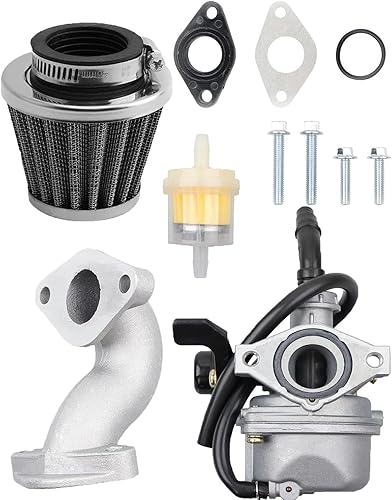 Miniatura 8 de Carburador PZ19 con filtro de aire de 1.38 pulgadas para cuatrimotos ATV Dirt Pit Bike 50 cc, 70 cc, 80 cc, 90 cc, 110 cc, 125 cc Taotao Honda CRF