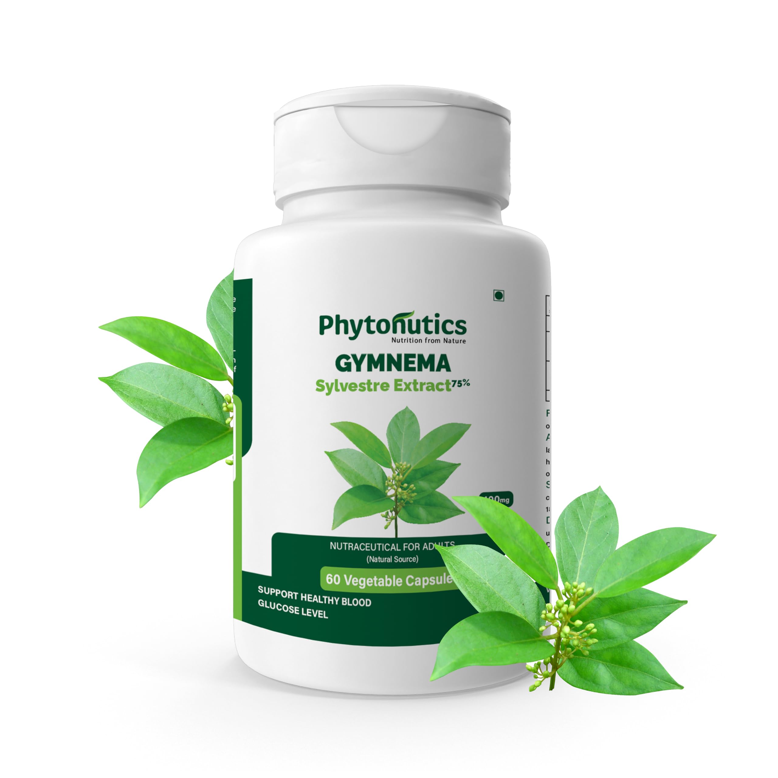 Phytonutics Gymnema sylvestre Extract Supplements 60 veg Capsules (Pack of 1)