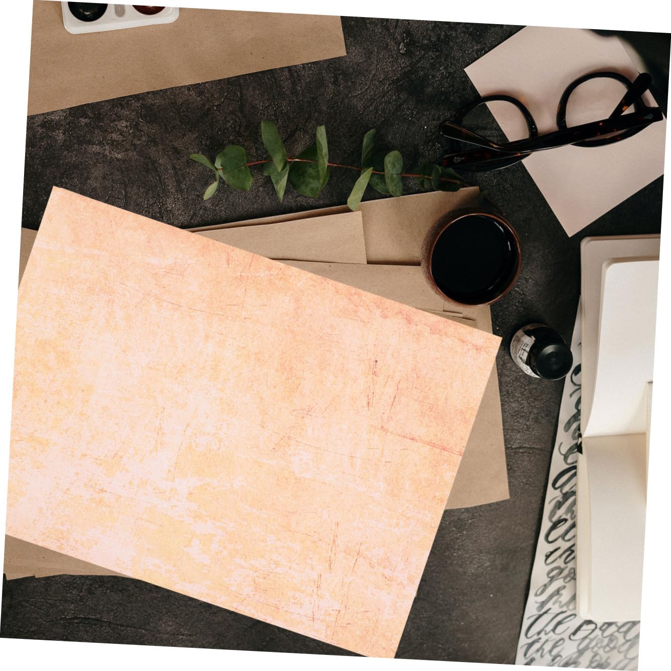 SUPVOX 100pcs Vintage Writing Stationery Paper A4 Retro Decorative Letter Paper for Invitation Crafting and Letter Writing Supplies