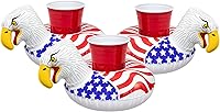 Vista 1 de GoFloats Inflatable Pool and Hot Tub Drink Holders (3 Pack) (Choose - Unicorn, Flamingo, Palm Tree and More)