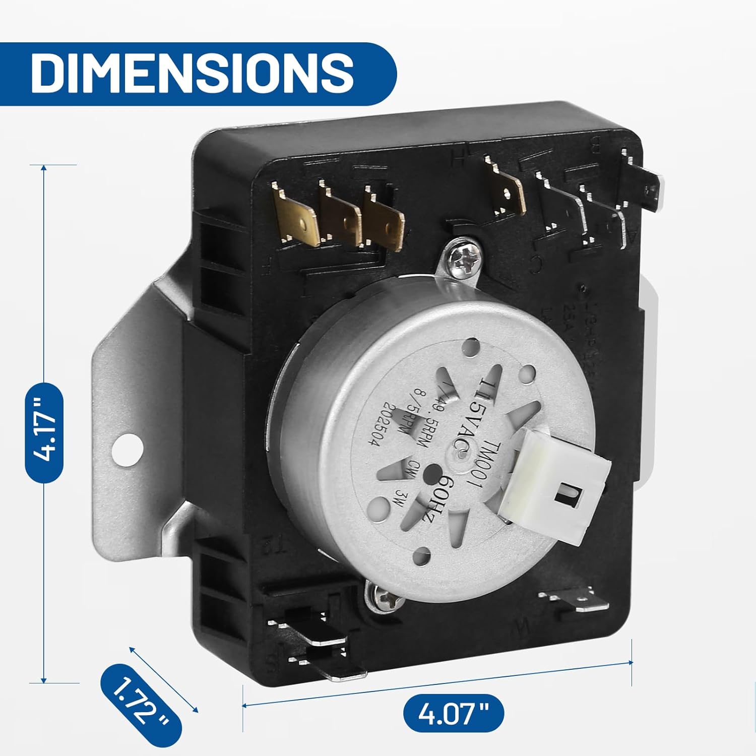 WGD4800XQ4 WGD4815EW2 WGD4815EW0 WGD5200VQ1 WGD4800BQ2 WPW10185981 Dryer Timer Replace AP6016540 PS11749830 Fit for Whirlpool Dryer Timer Replacement for Kenmore Dryer Timers for Whirlpool Dryer