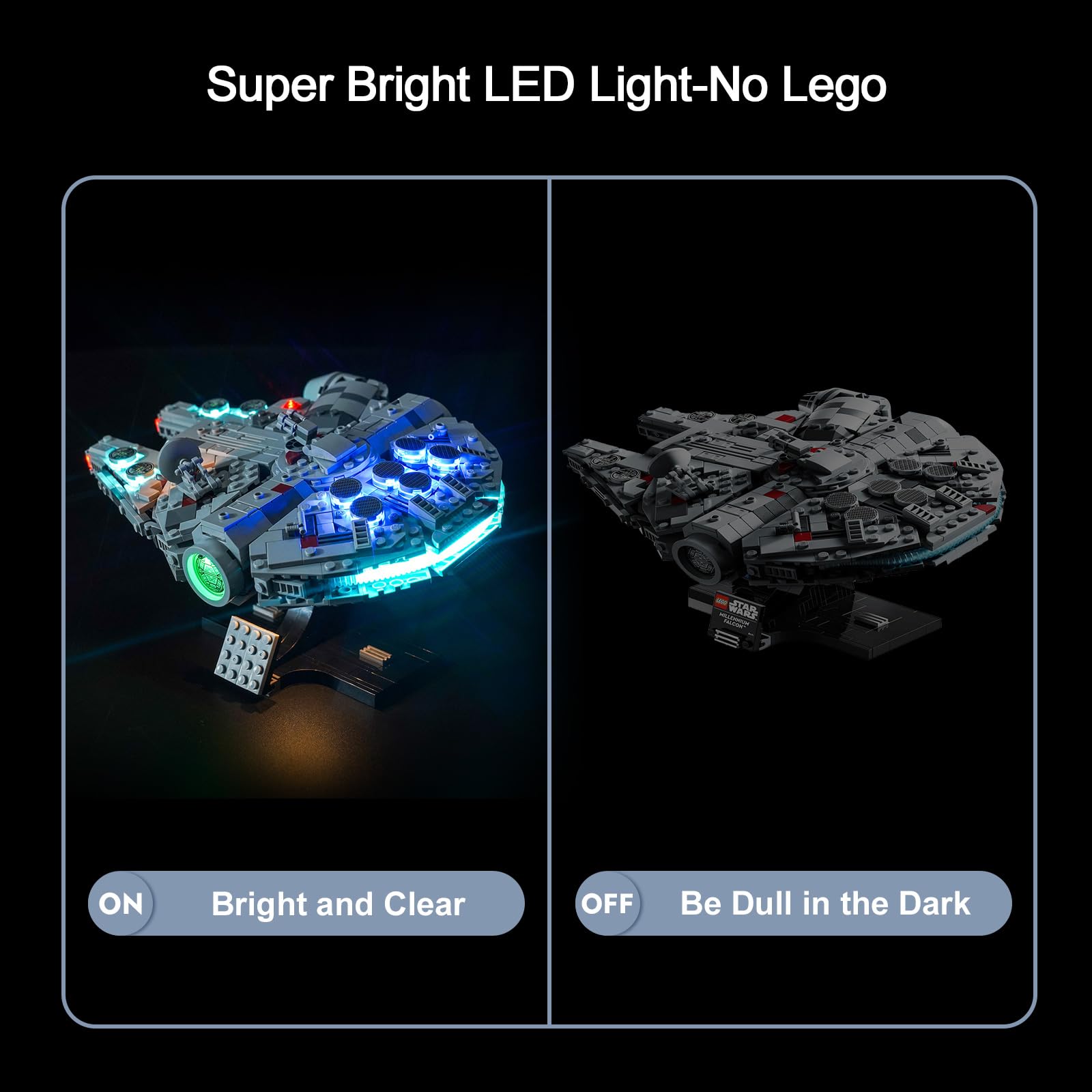 Remote Controlled Light Kit for Millennium Falcon - LED Light Set for 75375 Lego Millennium Falcon, 10.5 cm x 15.5 cm x 4 cm - Image 4