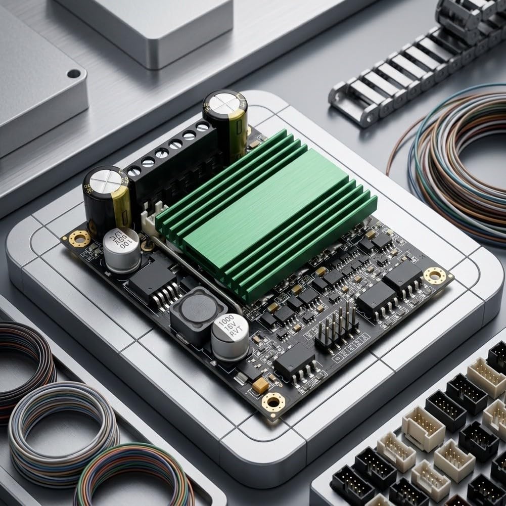 Módulo de controlador de motor de 100 A CC, doble puente en H, 12 V-48 V, optoacoplador aislado, control PWM para MCU de 3,3 V/5 V, corriente máxima de 260 A, 82 x 70 mm