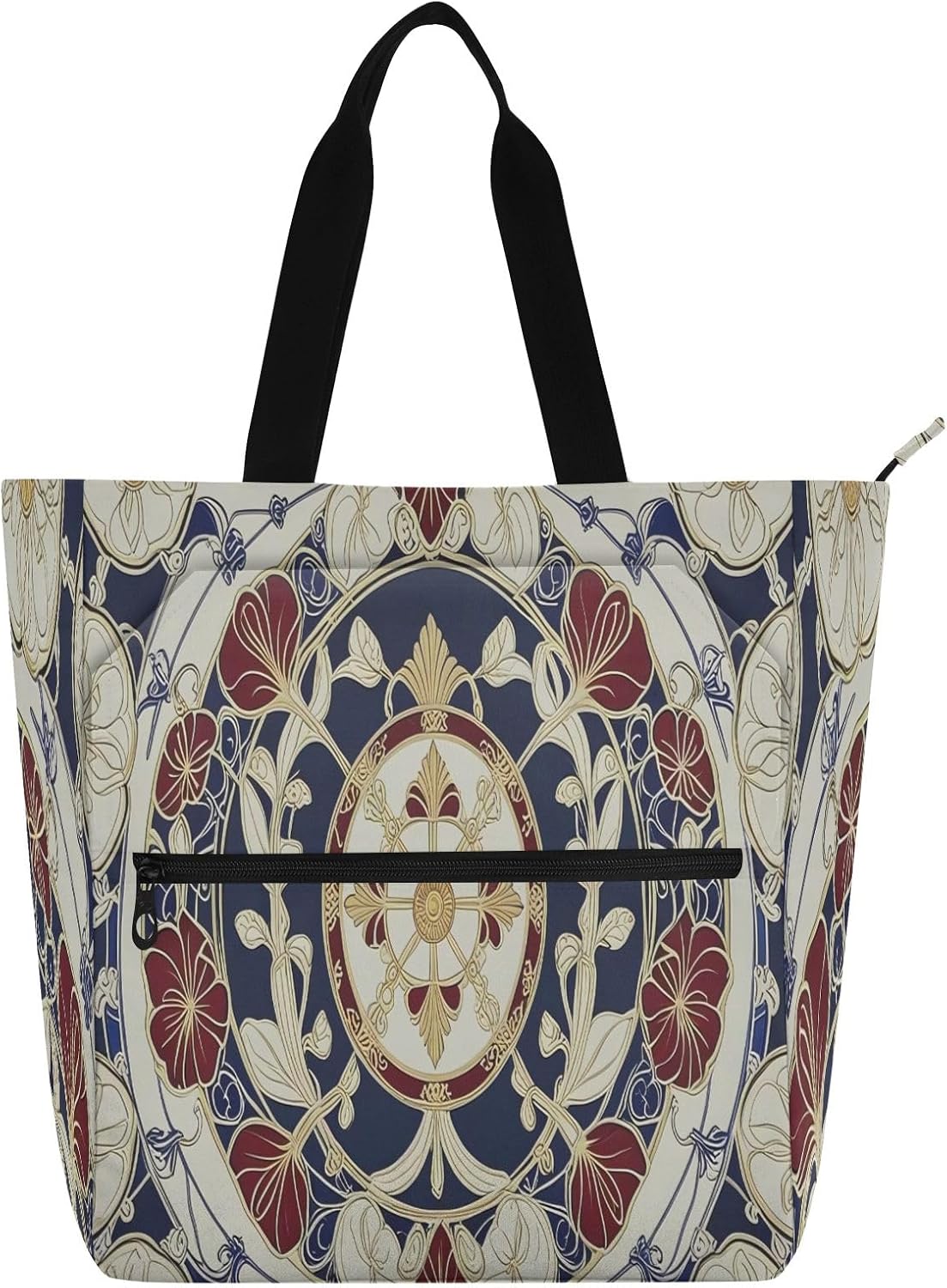 Waterproof Piano Bag for Lessons Whimsical Scene Music Tote with Zipper Pockets for Sheet Music & Books