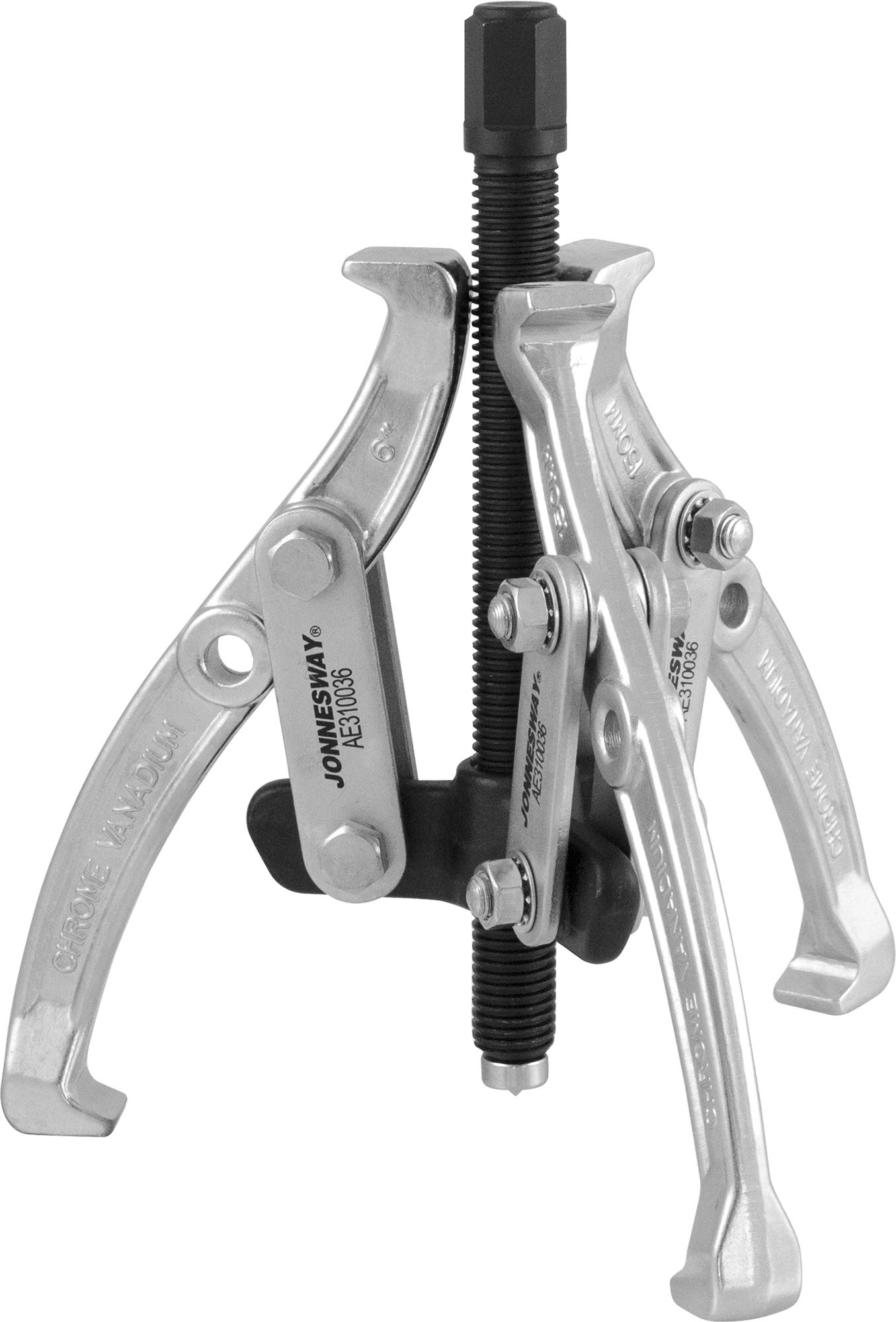 Jonnesway Extractor de engranajes de 3 mandíbulas, 200 mm, 80-203 mm, AE310037 Tools
