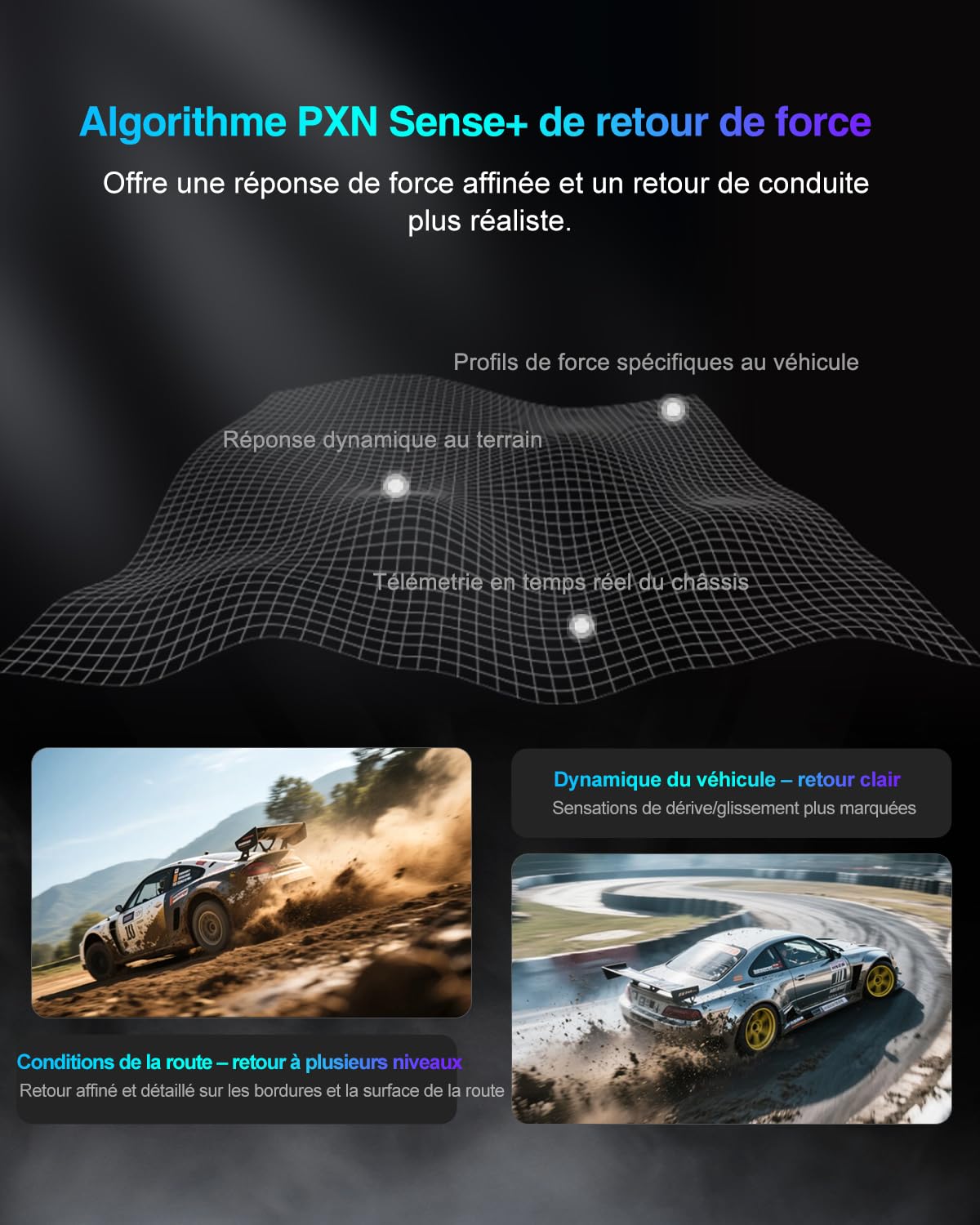 PXN VD6 Base de Volant Direct Drive – Couple de 6 Nm, Retour de Force Haute Précision, Moteur Servo à Faible Inertie Professionnelle – Base de Volant de Jeu pour PC