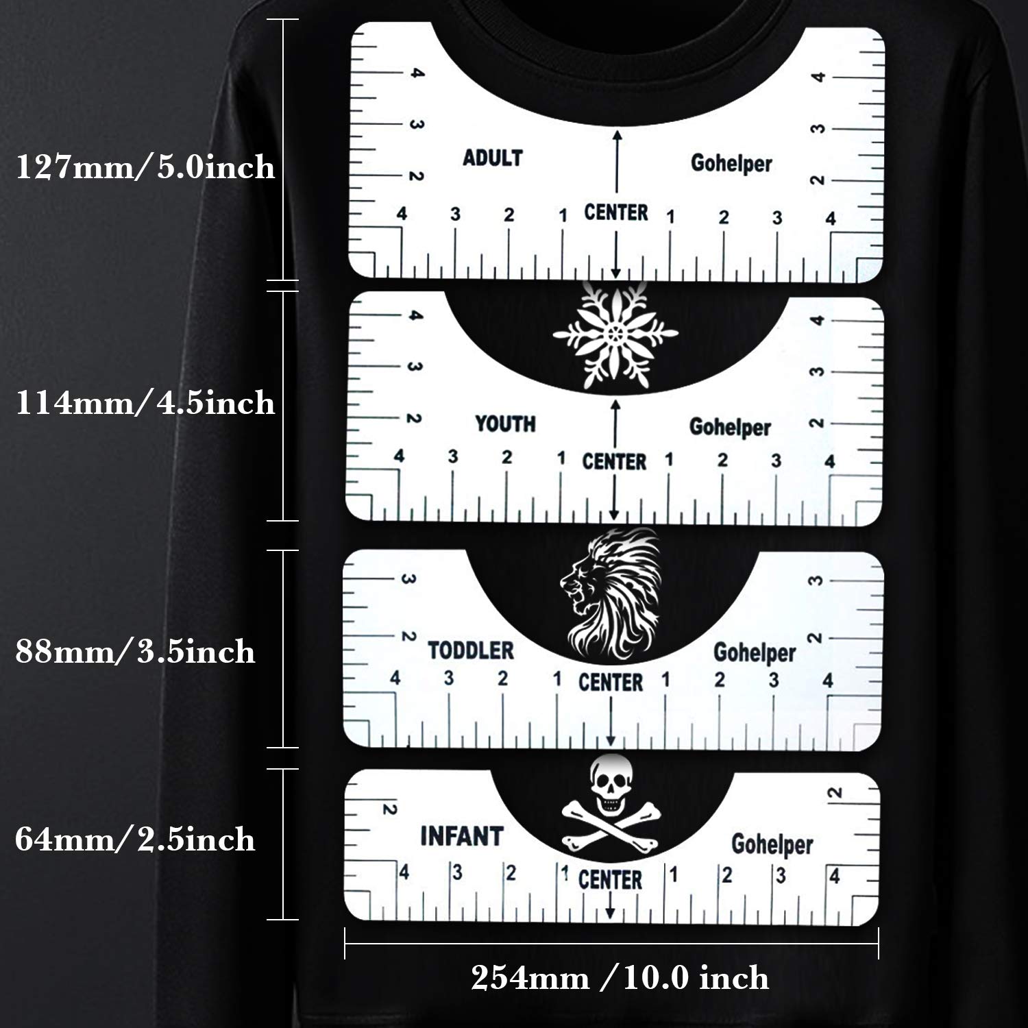 Tabla De Tallas De Camisetas De Vinilo Medidas Para Estampar Camisetas