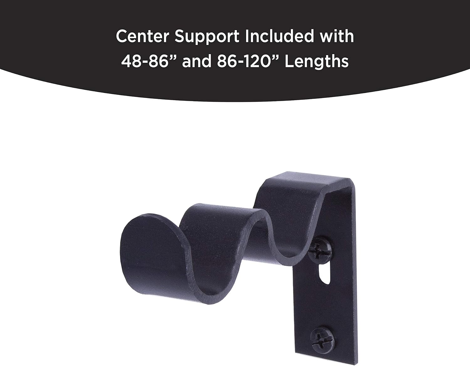 Eclipse Room Darkening Wrap Around Double Curtain Rod, 28-48", Matte Black : Home & Kitchen