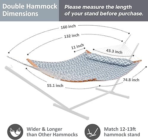 Miniatura 6 de SUNCREAT Hamacas de árbol para exterior, hamacas portátiles con bolsa de transporte, patrón gris