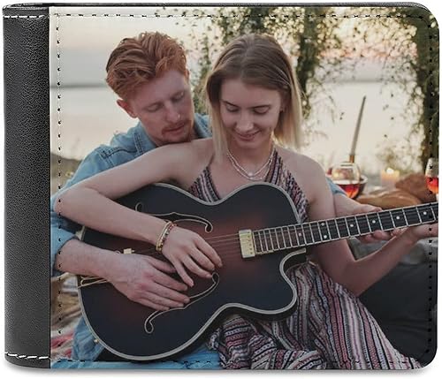 Miniatura 5 de Cartera de cuero personalizada para fotos, carteras personalizadas para hombres, diseño de tu propio nombre, imagen, cartera suave de alta capacidad