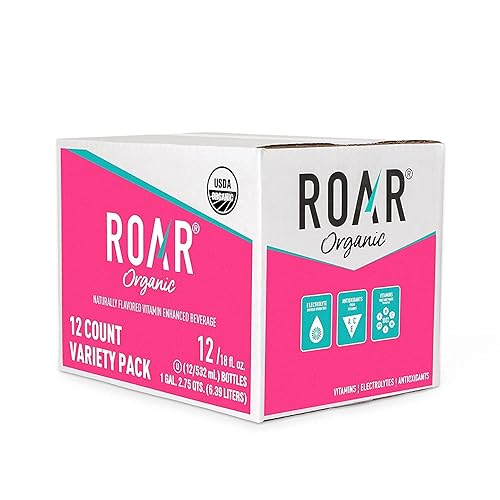 Miniatura 6 de ROAR Organic Bebida mejorada con vitaminas paquete variado de 4 sabores USDA orgánico hidratación completa vegano sin gluten apto para ceto