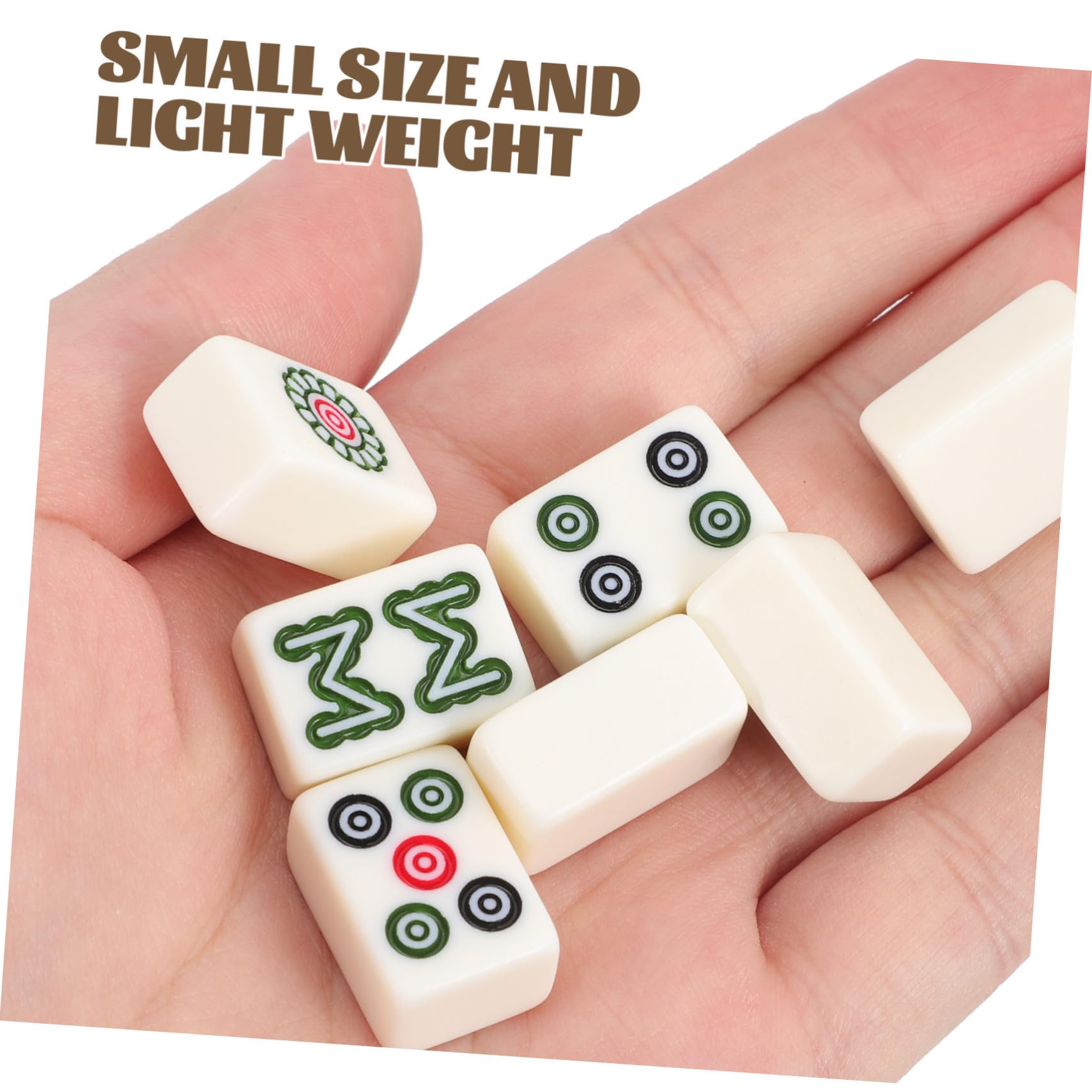Kleiner Mahjong Satz 20, Acryl Holz, Tragbar für Reisen und Partys