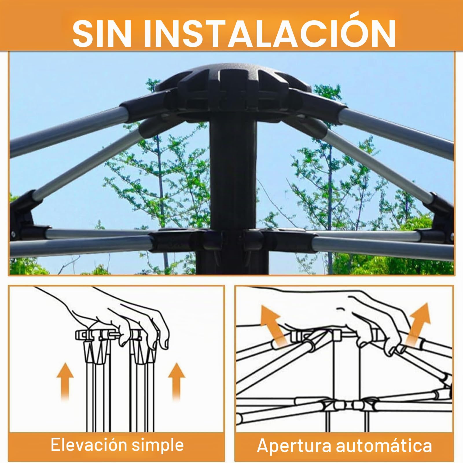 Tienda de campaña automática instantánea para 2-3 personas | Tienda de campaña impermeable y viento de doble capa, adecuada para senderismo y viajes familiares