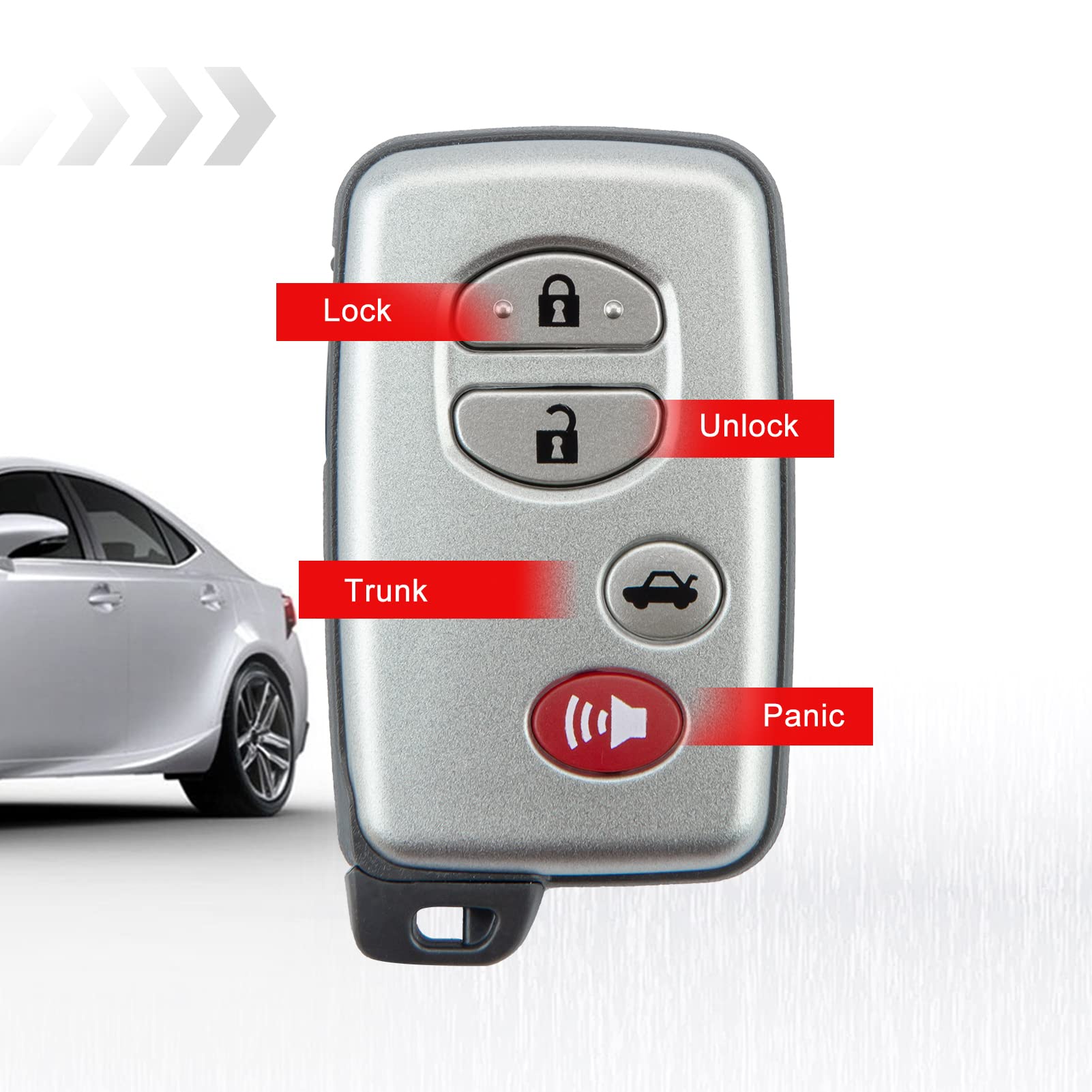 OEM Toyota Smart Key Fob Remote - HYQ14AAB For Camry, Avalon, Corolla (Remanufactured)