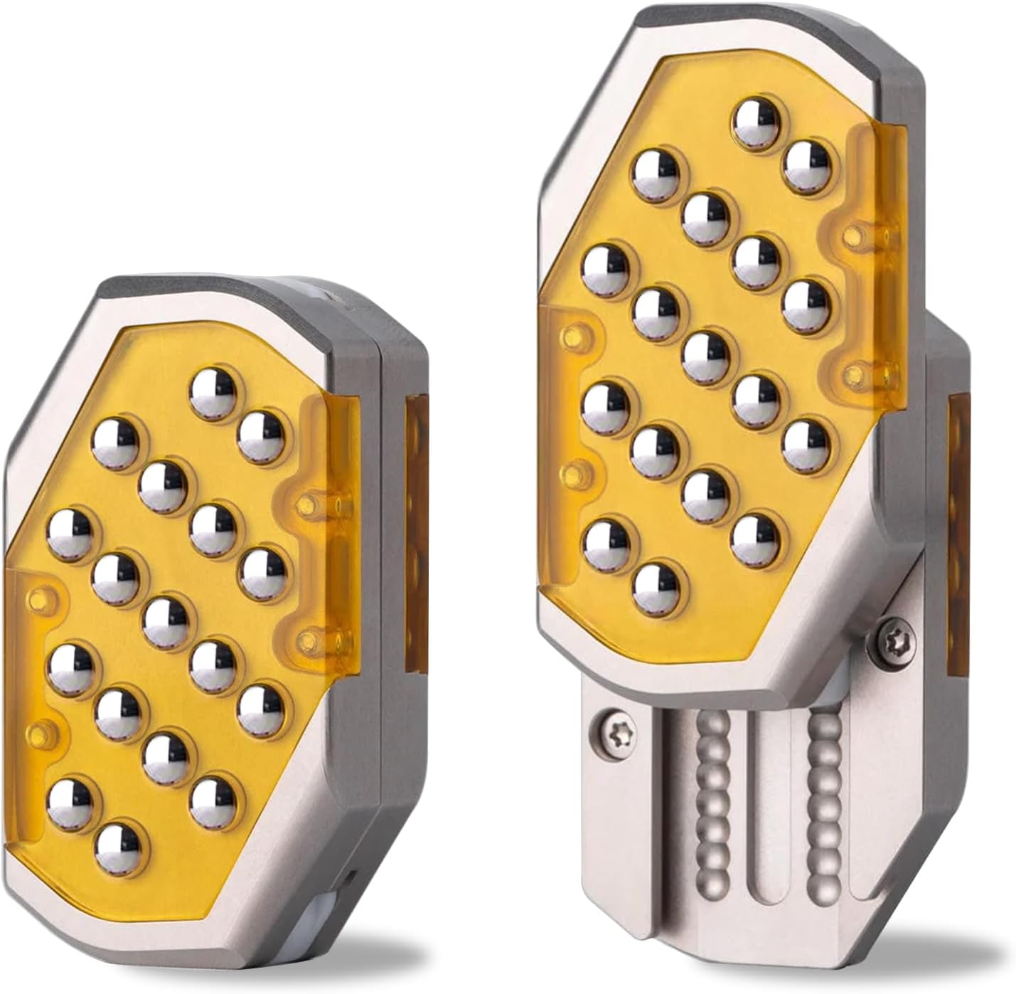 Bubble Fidget Slider - Stainless Steel EDC Fidget Toys for Adults, with Ratchet-Like Sound & Vibration Feedback for Keep Focus & Relief Stress/Anxiety, Gadgets for Men (Silver)