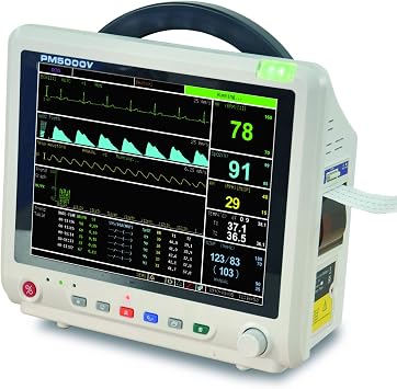 Utech PM5000V Veterinary Multi-parameters Monitor with SPO2, NIBP,Temp,ECG,PR,Resp