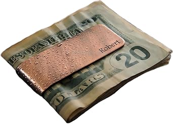 Personalized Money Clip Handmade Pure Copper Money Clip Gift for Men Valentines Day