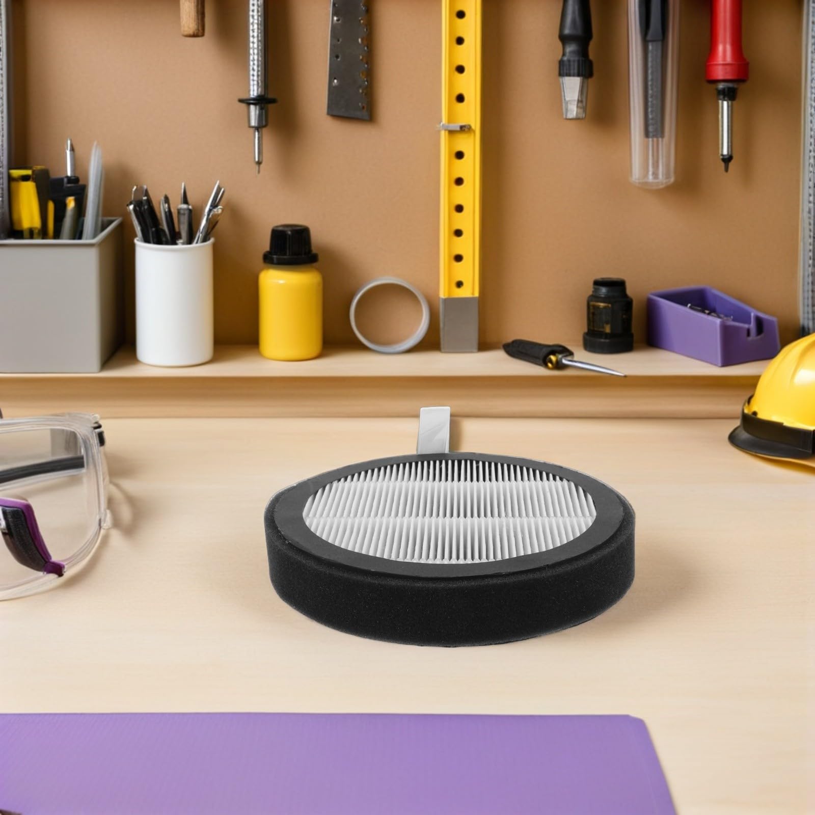 Aktivkohlefilter Rund für Lüftungsanlagen mit Schwammmaterial Schwarz Absorbiert Rauch Staub und Gerüche Einfacher Wartungsfilter für Küchen und Raucherbereiche