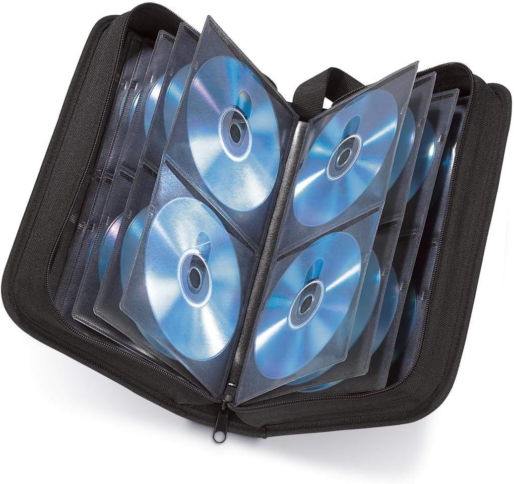 Hama CD wallet for storing 80 CDs/DVDs/Blu-rays, black,00033832