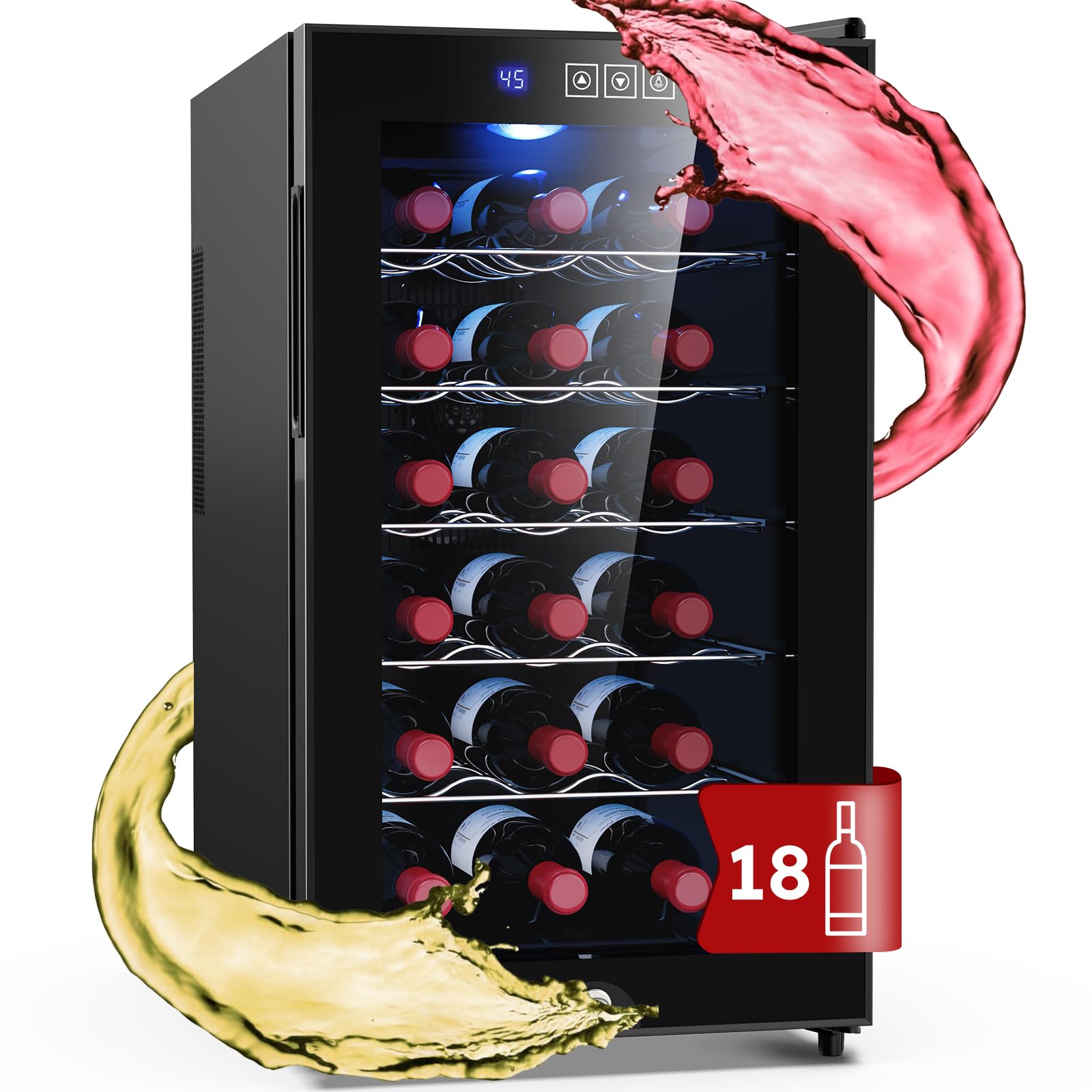 Mojgar 5318124 1.7 cu ft Wine Cooler Black