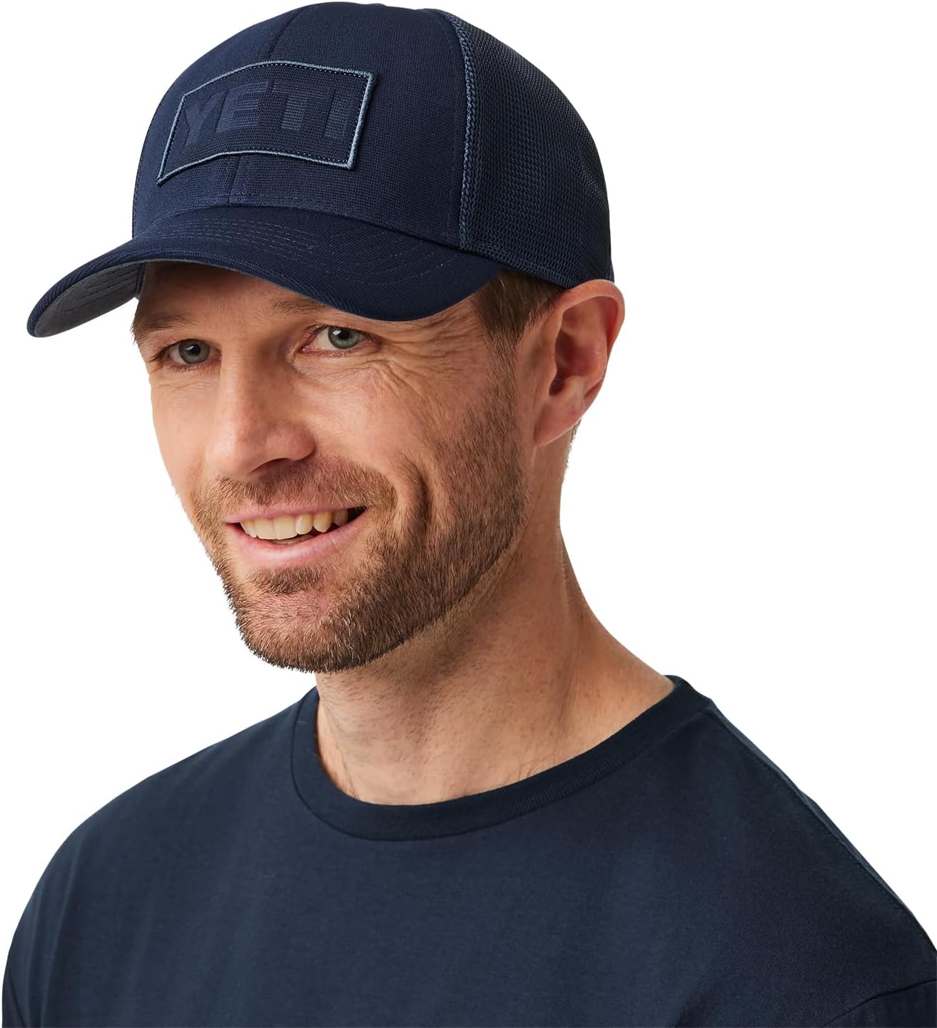 YETI Core Patch Trucker Hat, Navy on Navy