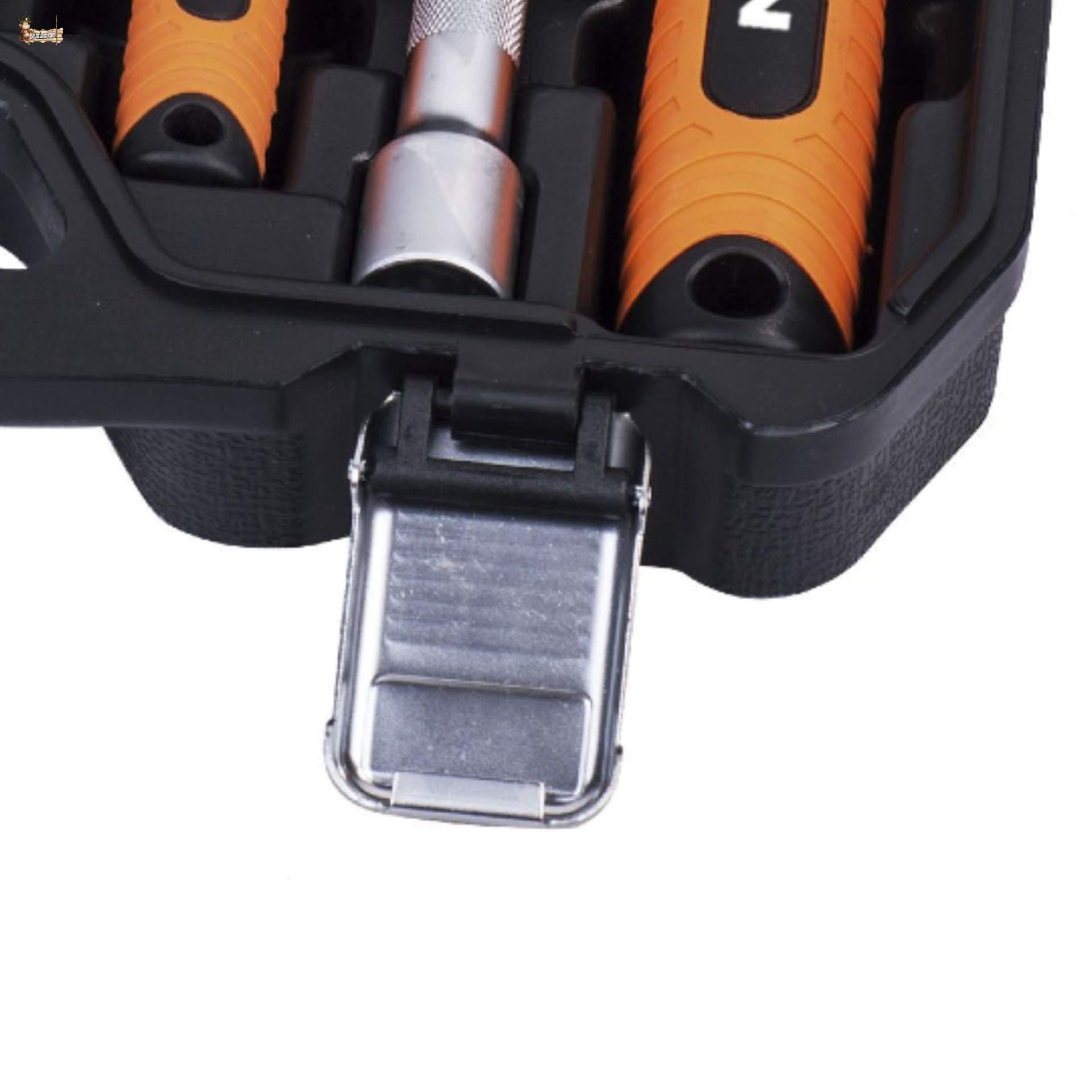 BricoLoco Valigetta Set Chiavi a Bussola e Cricchetto 1/4" e 1/2" 94 Pezzi Qualità Professionale: Realizzato in Acciaio Cromo Vanadio Robusta Valigetta con Chiusura Metallica.